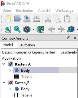 Screenshot der Baumansicht