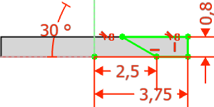 Skizze des Anschliffes