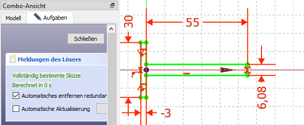 vollst&auml;ndiger bema&szlig;ter Grundriss