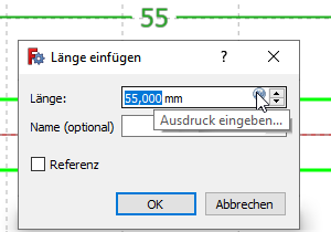 Screenshot Maske L&auml;nge einf&uuml;gen