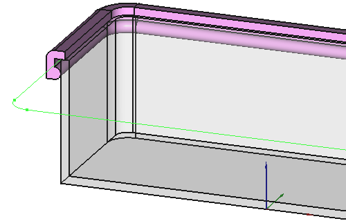 Kiste mit gesweeptem Außenrand Screenshot eines Deckels mit gesweeptem Außenrand
