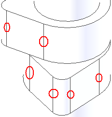 Kritische &Uuml;bergangsstellen an einem Nocken